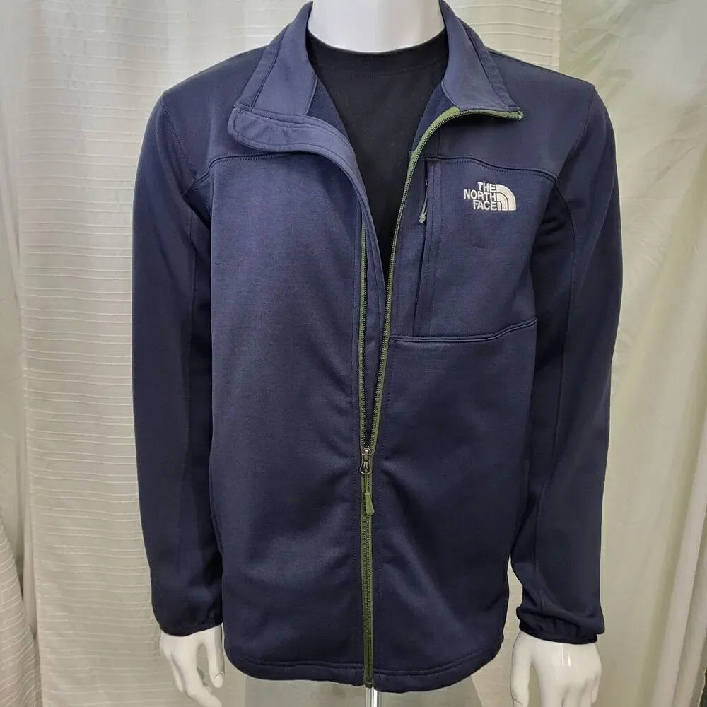 The North Face 200wt Cinder Lightweight Jacket Navy Army Green Zip Men's Size L